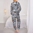 thumbnail image 3 of Bingfone Womens Pajama Sets Cute Dog Faces Print,Long Sleeve Loungewear Pajamas Set-XX-Large, 3 of 8