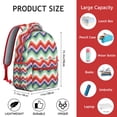 thumbnail image 6 of Boho Chic Laptop Backpack - Vintage Geometric Print Daypack with 17" Sleeve | Heavy Duty College Backpack for Students, Dorm Life & Campus Essentials, 6 of 6