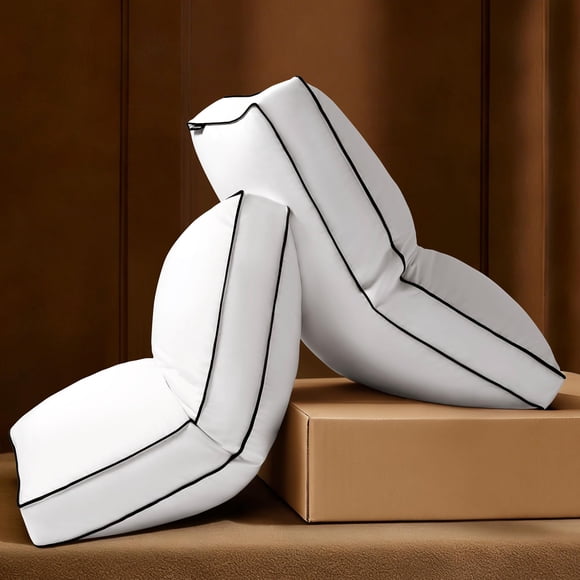 Almohada AQUZIN tamaño king con pluma y plumón de ganso, pack de 2, 51 x 91 cm