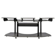 ACME Eleazar Wooden 4-Shelf Music Recording Studio Desk in Black Oak
