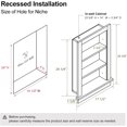 thumbnail image 2 of Recessed Medicine Cabinet for Bathroom Cabinet with Storage,14x24 in Wall Shower Niche Insert,3-Tier Bathroom Niche for Shower Wall,Recessed Niches Insert for Drywall,Imitation Natural, 2 of 12