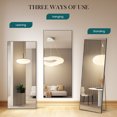 thumbnail image 2 of EDX Black 64"x21" Rectangular Full Length Mirror with Metal Frame, Full Body Floor Mirror, Free-Standing Wall-Mounted Hanging, 2 of 7