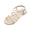Beige, variant on Brown Womens Flat Sandals Casual Strappy Beach Slip On Sandals Comfortable Summer Open Toe Dressy Flat Sandals Size 38 Eu 24Cm Foot Length Pu