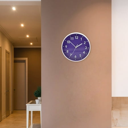 MEIBUTYUP Bathroom Clocks Plastic Round Minimalist Silent Wall Clock for Kitchen Use 1Pcs