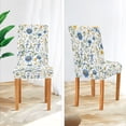 thumbnail image 3 of Yayeee 2 Pack Dining Chair Covers Stretch Parson Chairs Slipcovers Seat Protector, Blue Floral, 3 of 6