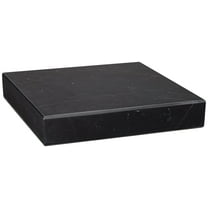 360 Lighting 8" Square x 1" High Pedestal Lamp Riser Black Marble Single Living Room Bedroom Bedside Nightstand House Office Home