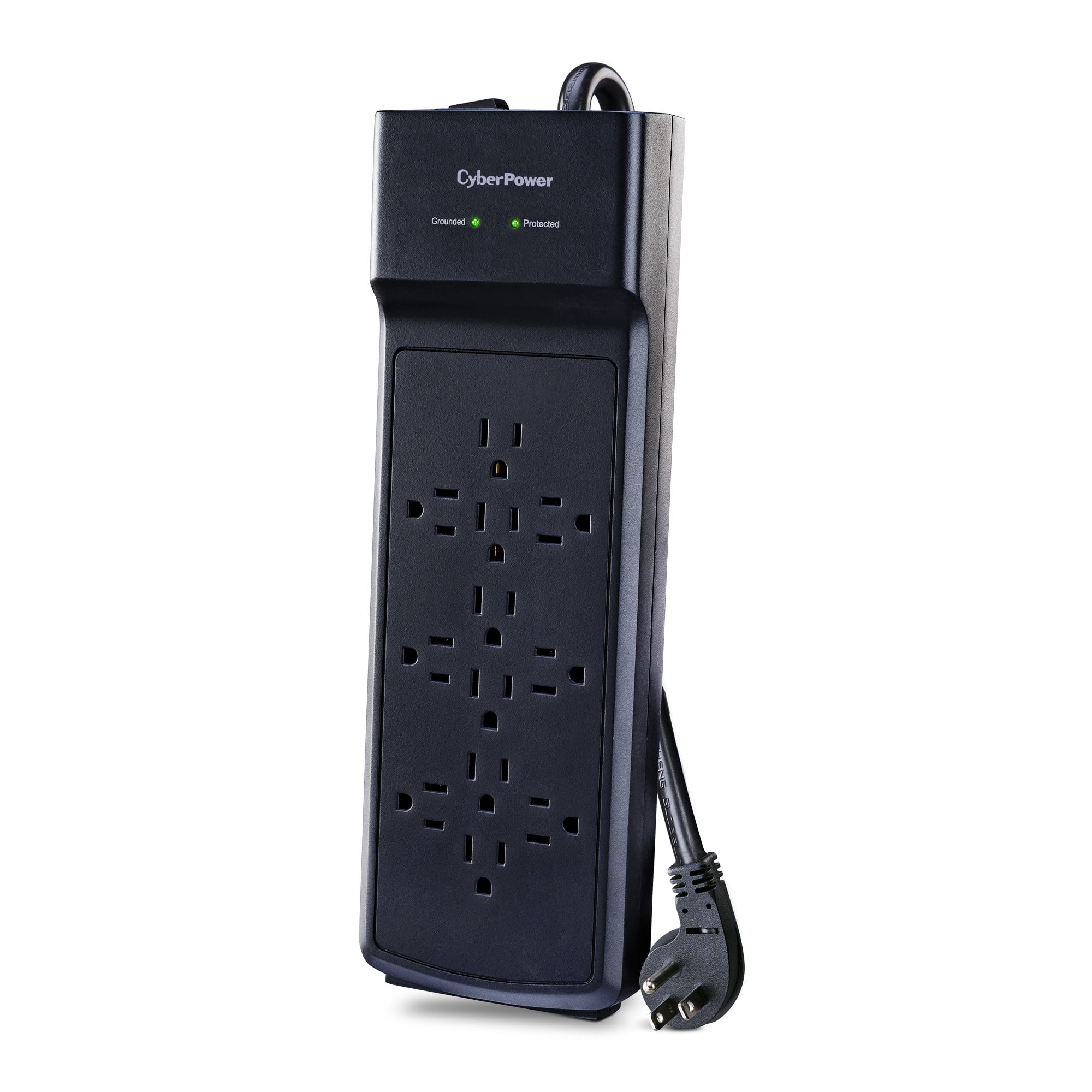 CyberPower B1206 3000 Joule Surge Protector Power Strip 12 Outlets 6ft Extension Cord, Black