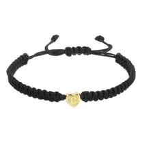 Uxcell Initial Bracelets for Women & Men, Adjustable Alphabet Letter C Heart Link Braided Handmade Rope Couple Bracelets for His and Her Friendship Birthday Graduation Jewelry Gift