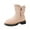 Beige, variant on Gyexs Womens Snow Boots Waterproof Insulated, Winter Shoes Women Slip On, Flexible, Lace-Up, Chukka, Closed Toe, Men's Fashion, Beige, Size 6