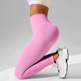 thumbnail image 5 of Zjunqe Celsior Cellulite Leggings Anti Cellulite 3D Leggings Sports Slim Fit Plus Size Comfy Pants Workout Leggings No Front Seam Workout Legging Seamless Sculpting Leggings Textured Leggings Pink S, 5 of 5