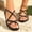 Black, variant on Viluyesy Womens Flat Sandals, Trendy Strappy Comfortable Round Toe Casual Summer Slide Sandals White US8.5