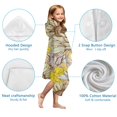 thumbnail image 7 of Yellow Sunflower Bud Leaf Pattern Hooded Bath Towel，50"x30" for Ages 3 To 12 Kids, Quick Dry Lightweight Soft Microfiber Hood Beach Towel Cover Up for Kids, 7 of 7