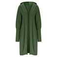 thumbnail image 4 of Scyoekwg Cardigan Sweaters for Women Open Front Sweater Cardigan Coat Loose Long Sleeve Casual Solid Color Outwear Winter Warm Jackets Outerwear (Green,XL), 4 of 6