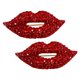 thumbnail image 4 of ColoMX 2pcs Los labios rojos para mujeres Broche Pin Fashion Rhinestone Lip Shape Pins Ideal para la boda de la boda Valentín de la ropa de San Valentín Accesorio, 4 of 7
