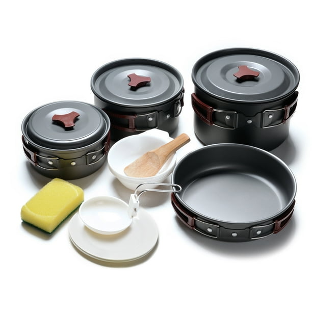 ODOLAND 14In1 Portable Camping Cookware Kit for 3 to 5 people