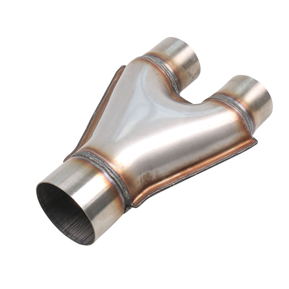 iSpchen Stainless Steel Exhaust Y Pipe Universal Exhaust Adapter