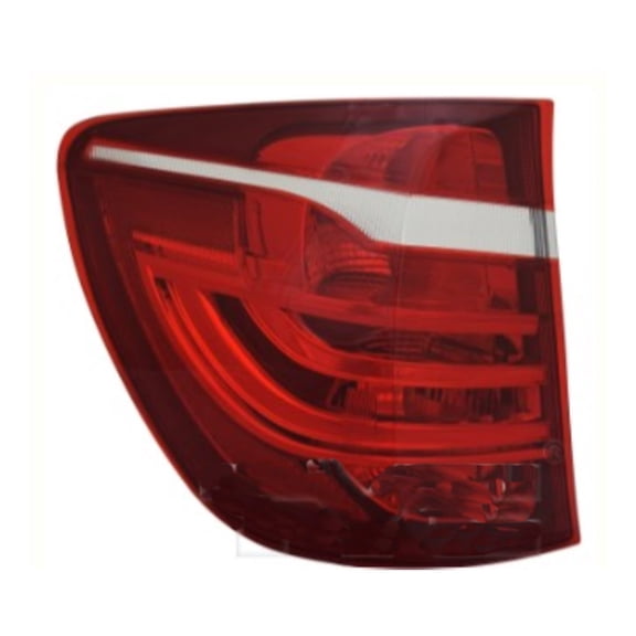 KarParts360 For BMW X3 2011-2017 Tail Light Driver Side, Outer | CAPA | Red Lens | PC Plastic Lens | PP Plastic Housing | w/ Rear Turn Signal Bulb | Replacement For BM2804112, BM2804112C | 6321722023