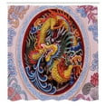 thumbnail image 3 of Ambesonne Flower Shower Curtain, Chinese Dragon Mythical, 69"Wx70"L, Yellow Blue, 3 of 5
