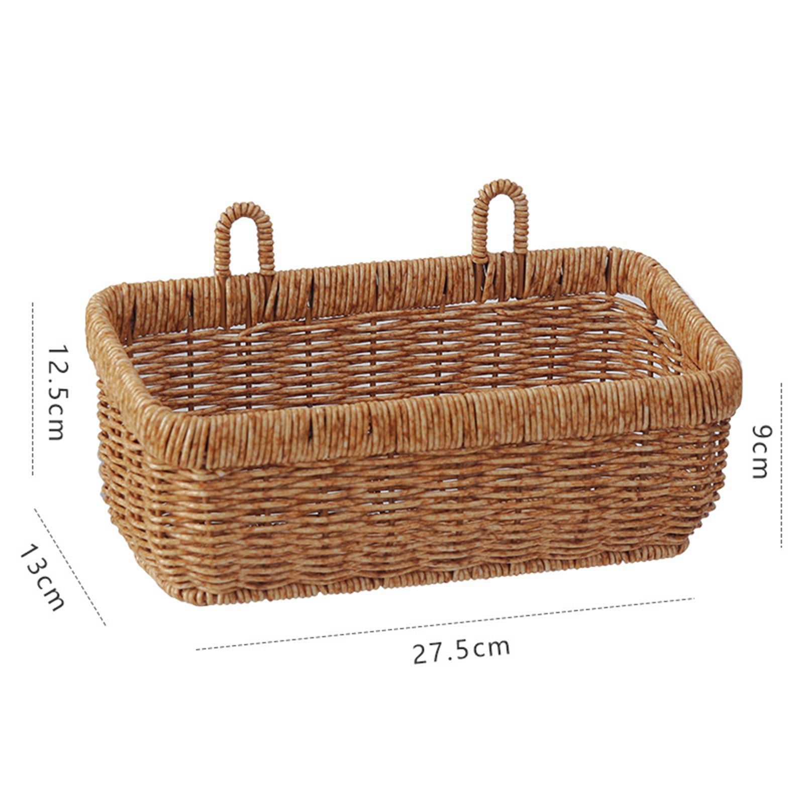 Hotiary Hanging Storage Basket, Imitation Rattan Wall Hanging Basket Hanging Wall Onion Basket Wove Hanging Basket Handwoven Basket for Kitchen or Home,10.8"x5.1"