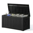 thumbnail image 6 of Patiowell 120 Gallon Large Deck Box, Outdoor Lockable Storage Box for Gardening Tools, Waterproof Deck Box for Patio Furniture, 6 of 6