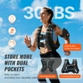 thumbnail image 2 of KFFKFF 30 lbs Adjustable Weight Vest with Safety Reflective Stripes, Secure Buckle Closure, Ideal for Men and Women, Enhances Workouts Including Strength Training, Running, and Fitness Activities, 2 of 9