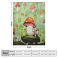 thumbnail image 4 of HENGT Frog Mushroom Blanket, Aesthetic Frog Mushroom Gifts for Girls Women Teens, Cozy Soft Lightweight Kawaii Green Throw Plush Blanket, Cute Frogs Mushroom Decor Stuff,, 4 of 6