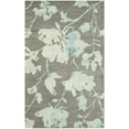 thumbnail image 2 of Safavieh Dip Dye Kayla Distressed Wool Area Rug, Gray/Turquoise, 6' x 9', 2 of 11