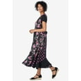 thumbnail image 3 of Woman Within Plus Size Petite Mixed Print Maxi Dress, 3 of 6