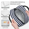 thumbnail image 5 of Haiem Navy Blue And White Stripes Printed Lunch Bag Women, Lunch Box Lunch Bag for Women, Small Leakproof Cute Lunch Tote Large Capacity Reusable Insulated Cooler Lunch Container, 5 of 6