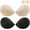 Black+BeigeC, variant on Sticky Bra Push Up Adhesive Bras Invisible Silicone Strapless Bra for Women with Nipple Covers