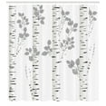 thumbnail image 3 of Ambesonne Birch Tree Shower Curtain, Autumn Woods, 69"Wx84"L, Grey White, 3 of 3
