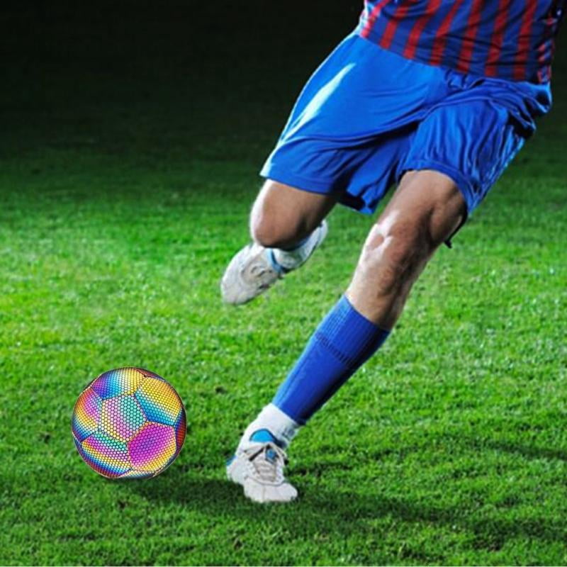 CEORPER Soccer Balls Reflective Soccer Balls Size 4, 5 Glowing Football Indoor Outdoor