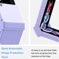 thumbnail image 6 of Compatible with Samsung Galaxy Z Flip 4 Cell Phone Ultra Slim Thin Pc Shockproof Protective Mobile Phone Case [Hinge Protection] Folding Anti-Drop Slip Impact Resistance Hard Back Cover-Purple, 6 of 8