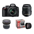 thumbnail image 2 of Nikon D3200 Digital SLR Camera with 18-55mm NIKKOR VR Lens With 32GB SDHC Card, Reader, 2 Batteries, Charger, 0.20X + 2.2x Lens, 5 Filter Kit, HDMI Cable, Case, Remote, Tripod, X-GRIP $50 Gift Card!, 2 of 6