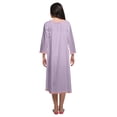 thumbnail image 3 of Moomaya Nightwear For Women Printed 3/4th Sleeve Cotton Knee Length Sleepwear, 3 of 6