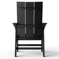 thumbnail image 6 of WestinTrends Ashore Outdoor Patio HDPE Plastic Modern Adirondack Dining Chairs (Set of 2), Black, 6 of 17