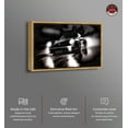 thumbnail image 2 of Night Run Racing Car Print Man Cave Canvas Wall Art by Notoriart, Gold Floater Frame, 54"x36", 2 of 7