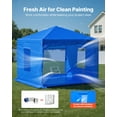 thumbnail image 3 of VEVOR Portable Paint Booth Tent,  115.35 x 115.35 x 71.26 inch Portable Garage Spray Tent, Waterproof Spray Booth with Foldable Frame Design & 2 Mesh Side Windows for Auto Parts, Furniture,Motorcycle, 3 of 9