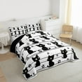 thumbnail image 3 of jejeloiu Kawaii Cat Kitten Queen Comforter Set,Cute Cartoon Animal Bedding Sets,Black Puppy Dogs Paws Bedding Comforter Set For Kids,Super Cozy Room Decor Reversible,3-Piece, 3 of 8