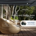 thumbnail image 5 of Semi-Cassette Motorized LED Luxury Patio Awning - 20 x 10 Ft - Silver Gray - Moroccan Collection, 5 of 8