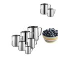 thumbnail image 3 of 1pc 150ML Stainless Steel Pull Flower Pot Milk Cup Kettle Coffee Milk Cups and Saucers (Silver), 3 of 4