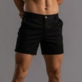 thumbnail image 6 of Mens Shorts Chino Pants Summer Solid Color Pocket Drawstring Loose Quick Dry Casual Sports Running Straight Beach With Pockets Athletic ,Black, 6 of 7