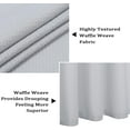 thumbnail image 5 of 3 Pieces Window Curtains and Valance Set, Rod Pocket Waffle Woven Textured Short Window Curtain, 5 of 7