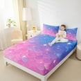 thumbnail image 4 of Manfei Chic Mermaid Print Full Size Sheets,Sea Ocean Animal Bed Sheets,Gradient Pink Blue Sheet Sets For Girls,Ultra Soft Home Decor,4-Piece, 4 of 7