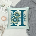 thumbnail image 2 of COMIO Alphabet Decorative Pillow Covers, Custom Monogram Letter with Sunflowers Name Square Cushion Covers Decorative Home Decor for Sofa Couch Chair Car - Personalized Name Throw Pillow Cover White, 2 of 5