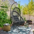 thumbnail image 2 of Greemotion Breeze Outdoor Foldable Mesh Fabric Egg Swing in Dark Gray, 2 of 5