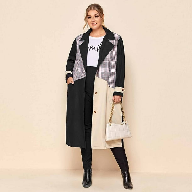 Plus size deals trench jacket
