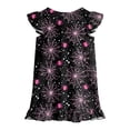 thumbnail image 7 of Leey-World Halloween Toddler Pajamas Girls Cute Halloween Nightgown Dress Flutter Short Sleeves 2-10 Years Soft Casual Dress, 7 of 7