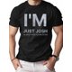thumbnail image 1 of Camiseta de algodón puro Josh Stuff para hombre, ajuste cómodo, para adultos, hombres, mujeres, adolescentes, jóvenes, 1 of 4