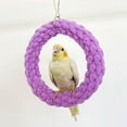 thumbnail image 4 of Parrot Swing Ring Bird Swing Toy Durable Cotton Rope Chewing Toy for Parrots Cockatiels Relieves Boredom Cage Hanging Toy, 4 of 8